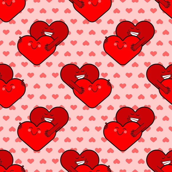 Hjärtats Sexmönster Sömlöst Kärlek Samlag Bakgrund Hjärtats Reproduktionsstruktur — Stock vektor