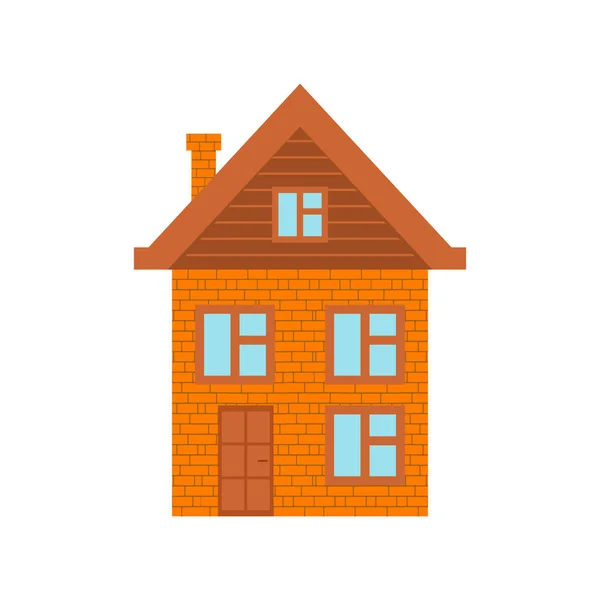 Jolie Maison Familiale Isolée Illustration Vectorielle — Image vectorielle
