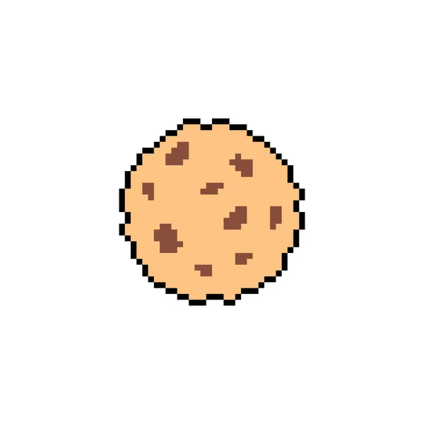 Biscoitos Pixel Art Comida Bits Ilustração Vetorial Pixelada — Vetor de Stock