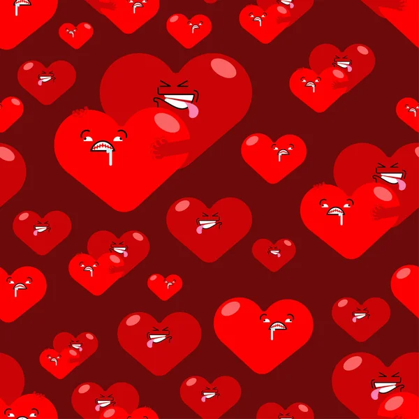 Padrão Sexo Cardíaco Sem Costura Amor Relações Sexuais Fundo Textura —  Vetores de Stock
