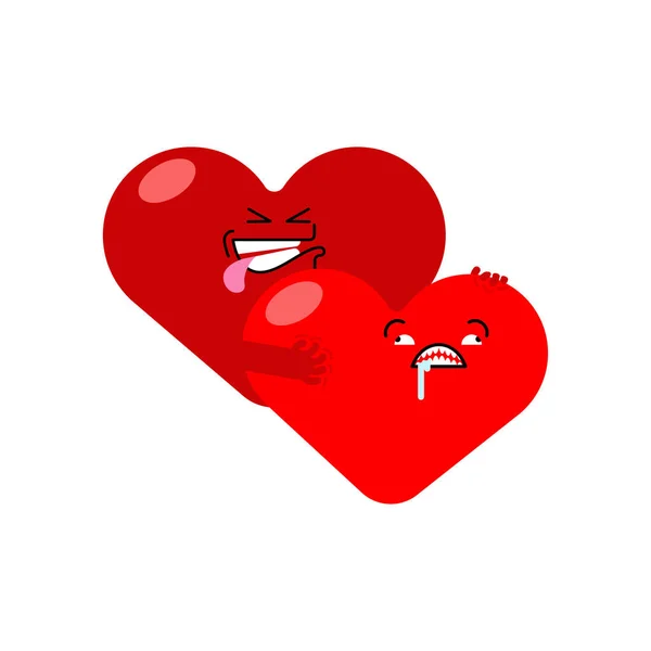Srdcový Sex Milostný Styk Reprodukce Srdce Vektorová Ilustrace — Stockový vektor