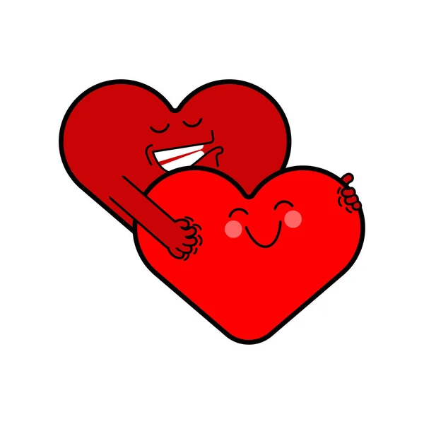 Hjärtsex Kärlekssamlag Hjärtats Fortplantning Vektor Illustration — Stock vektor