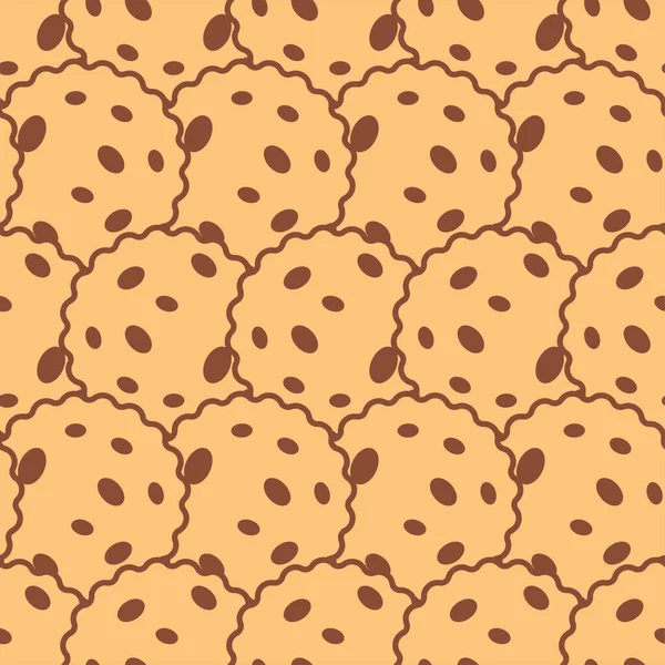 クッキーのパターンをシームレスに クッキーの背景 ベビー生地の質感 — ストックベクタ