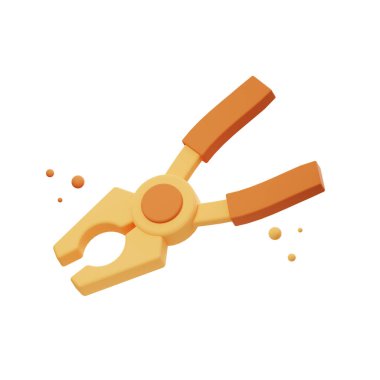 Pense Aracı ikon tasarımlarının 3 boyutlu canlandırması. Tasarımlarınızı geliştirmek için DIY, onarım, el yapımı ve mekanik temalı projeler için mükemmel.