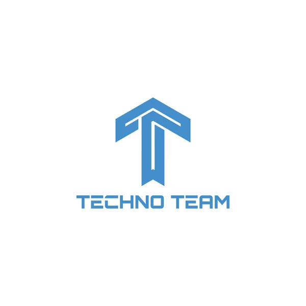要約最初の文字TまたはTtのロゴは ソフトウェアエンジニアリングロゴに適用される白い背景に隔離された青の色でブランドや企業にも適しています初期名TtまたはT — ストックベクタ