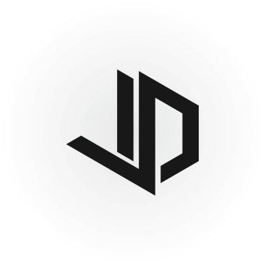 Spor logosu için uygulanan siyah arkaplanda izole edilmiş VD veya DV logosu soyut ilk adı DV veya VD olan markalar için de uygundur..