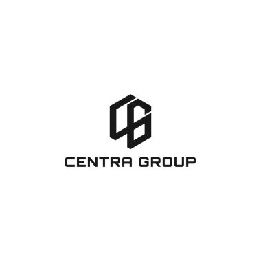 Abstract initial letter CG or GC logo in black color isolated in white background applied for commercial architectural firm logo also suitable for the brands or companies have initial name GC or CG.