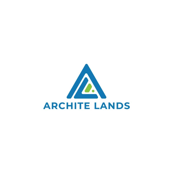 Abstrato Letra Inicial Logotipo Cor Azul Isolado Fundo Branco Aplicado —  Vetores de Stock