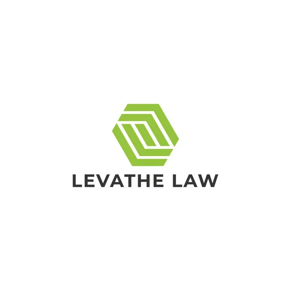 摘要用于律师事务所技术标识的绿色绿色标识的初始字母L或Ll标识 也适用于具有Ll或L初始名称的品牌或公司 — 图库矢量图片