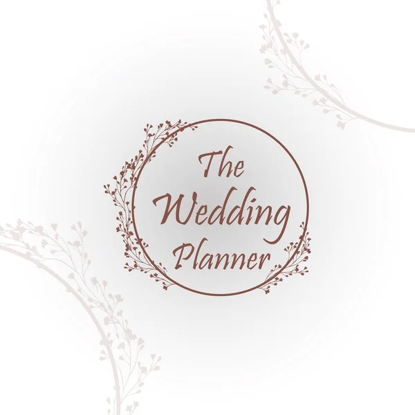 Wedding Planner Wedding Organizer Logotype Design Simple Elegant Wedding Planner — Stock Vector