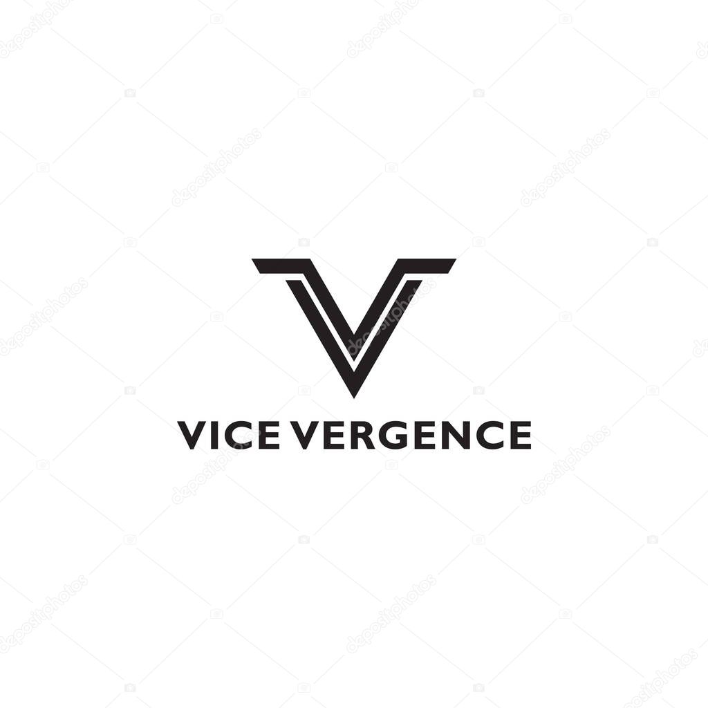 Modern creative V Logo Design and template. V or VV icon initials based Monogram and Letters in vector in black color isolated on a white background applied for construction company logo design.