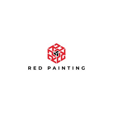 Soyut Yaratıcı minimal monokrom harfi RP veya Halkla İlişkiler çizgisi logosu sembolü beyaz arka planda izole edilmiş. Soyut harf RP logosu boyama şirketi logosu tasarımı için uygulandı