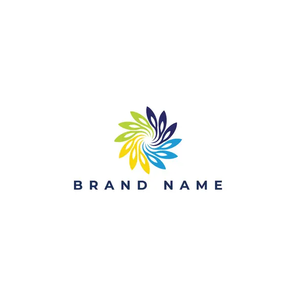 Streszczenie Spa Zdrowie Piękno Szablon Logo Abstrakcyjny Kwiat Abstrakcyjna Ikona — Wektor stockowy