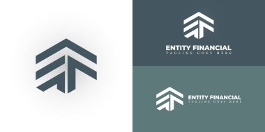 Sigorta şirketi logosu için uygulanan beyaz arkaplandaki yeşil renkli EF veya FE logosunun soyut ilk harfi FE veya EF 'dir..