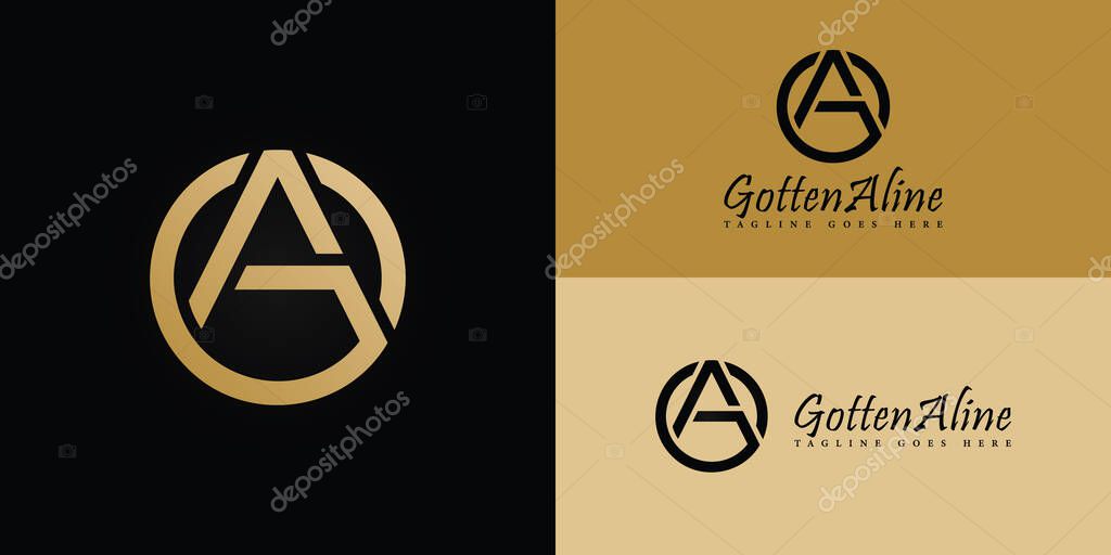 Abstract GA or AG letter logo design and monogram logo. Initial letter logotype company name design. GA Logo Emblem Capital Letter Modern Template applied for business and consulting Company logo