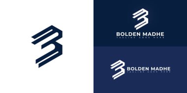 Birden fazla arkaplan renginde mavi renkli BM veya MB logosu soyut ilk harfler. Logo, sokak giyim markası logo vektör tasarımı illüstrasyon şablonları için uygundur.