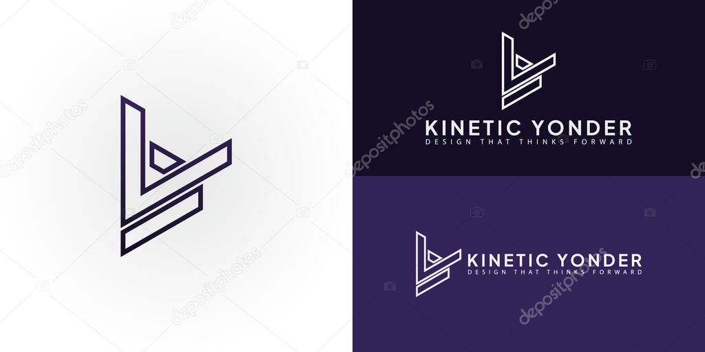 The modern and dynamic emblem, featuring the stylized initials KY, embodies the innovative spirit of a design and creative agency. The interconnected geometric lines create an abstract mark.