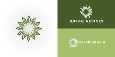 Ayırt edici logo, çevreci ve sürdürülebilirlik işletmelerini temsil eden DD harflerini kurnazca oluşturan biçimlendirilmiş yaprak şekillerinin dairesel bir düzenini içeriyor..