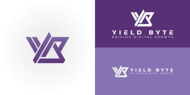 Gösterişli YB monogram logosu. Teknoloji ve IT veya Dijital Çözümler için modern, geometrik bir tasarım. Yenilik, bağlantı ve dijital mükemmelliği temsil eder.