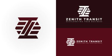 Lojistik ve Ulaşım logosu için modern ZT amblemi. Cesur, ileriye doğru hareket eden tasarım verimli taşımacılık, küresel dağıtım ve güvenilir geçiş çözümlerini temsil ediyor.