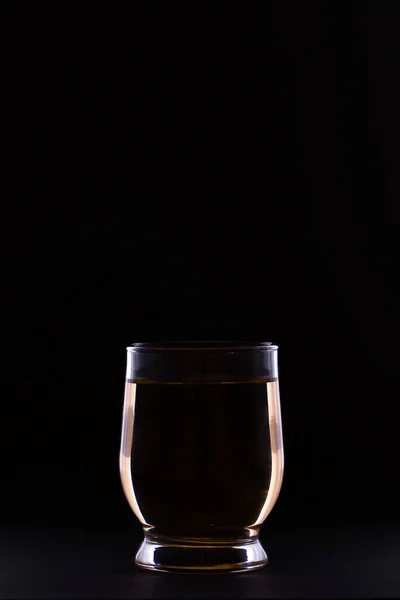 Виски Льдом Черном Фоне — стоковое фото