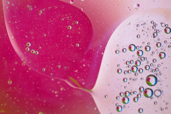 Abstrakt Rosa Blomma Med Droppar Vatten Närbild — Stockfoto