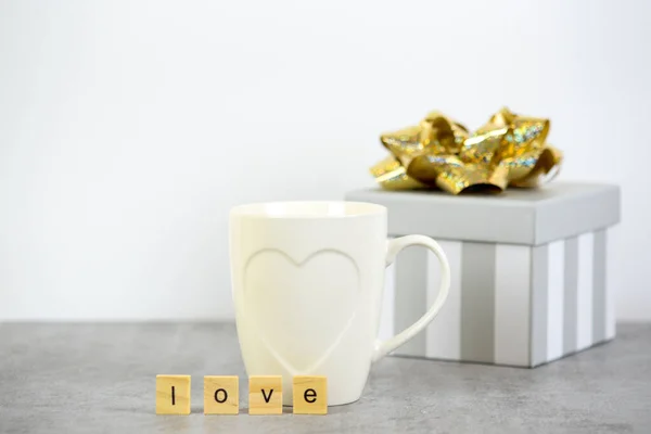 Letters Love You Wooden Copy Space Love Concept — Stock Photo, Image