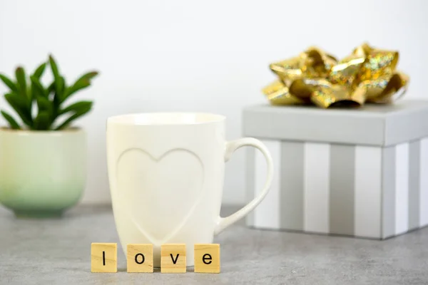 Letters Love You Wooden Copy Space Love Concept — Stock Photo, Image