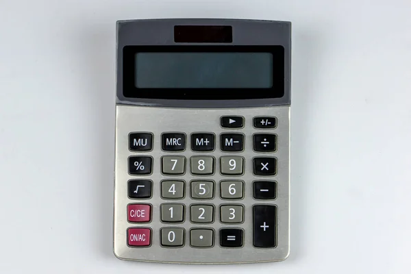 Kalkulačka Bílém Pozadí Izolovat — Stock fotografie