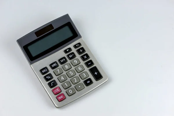 Kalkulator Pada Latar Belakang Putih Isolasi — Stok Foto