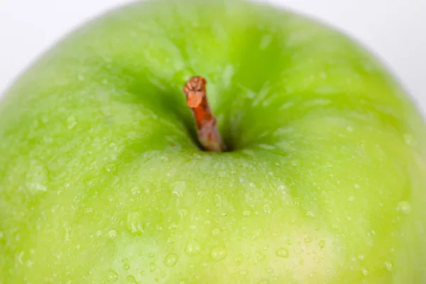 Зелене Яблуко Ізольовано Білому Тлі Крупним Планом Свіже Зелене Яблуко — стокове фото