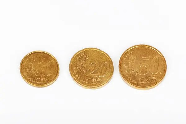 Fondo Monete Euro Primo Piano Delle Monete Euro Contesto Monetario — Foto Stock