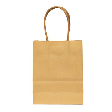 Kahverengi kese kağıtları beyaz arka planda izole edilmiş. Yüksek kalite fotoğraf