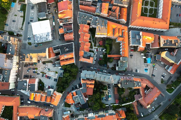 Вид Высоты Центра Старого Города Берлине Красные Крыши Дома Вид — стоковое фото