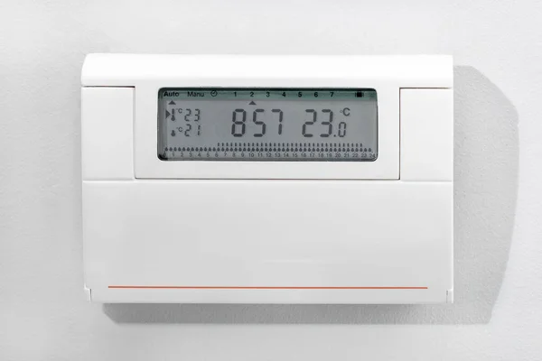 家用空调和加热器控制面板 中央加热器控制器 图库图片