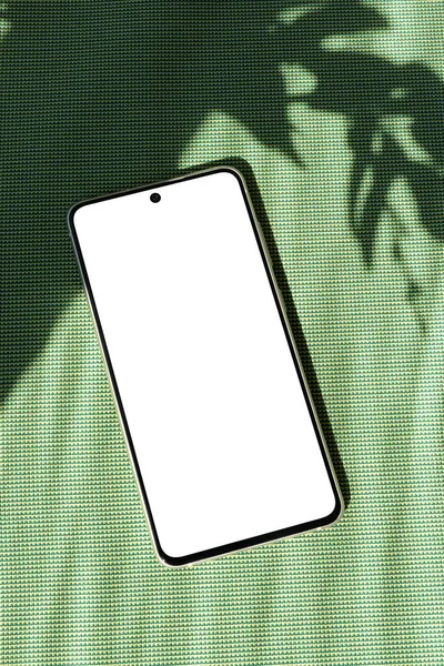 Minimal Aesthetic Summer Business Branding Template Mobile Phone Blank Screen — Stock Photo, Image