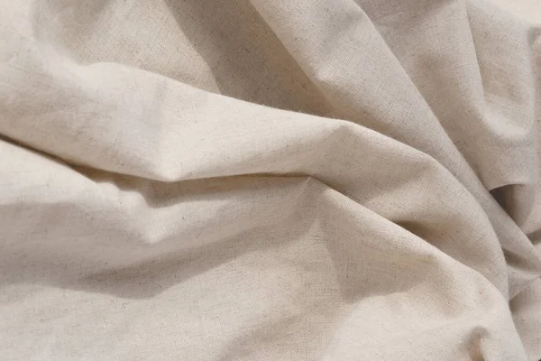 Textura Suave Tela Lino Beige Neutro Drapeado Fondo Textil Estético —  Fotos de Stock