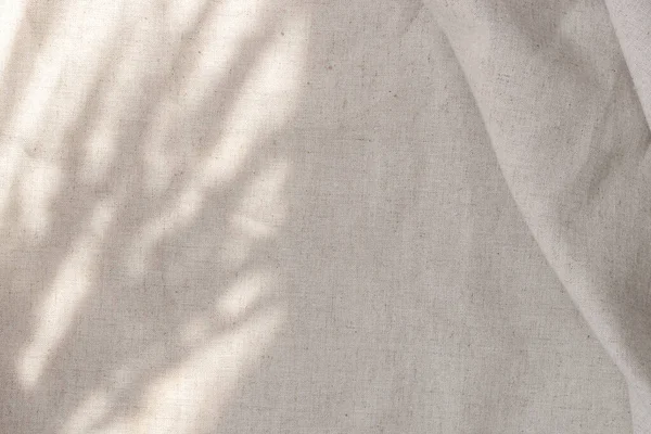Aesthetic Boho Wedding Textile Background Draped Neutral Beige Linen Fabric — Stock Photo, Image