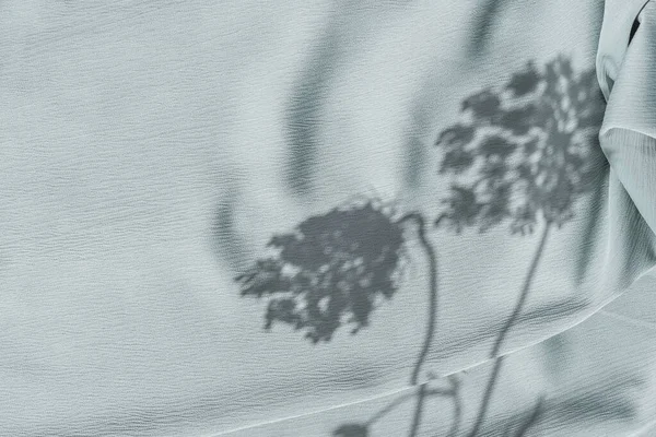 Aesthetic Minimalist Neutral Background Sunlight Shadows Light Blue Textile Meadow — Stock Photo, Image