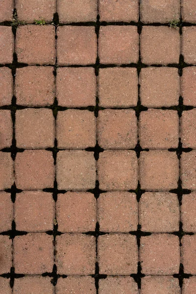 Authentic Old Sidewalk Tile Texture Ancient Aged Street Road Brown — Stock Photo, Image