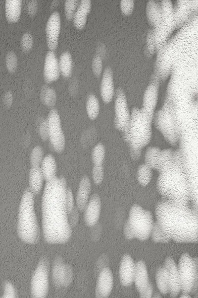 Aesthetic Abstract Duppled Leaf Sunlight Shadow Neutral Beige Concrete Wall — Stock Photo, Image