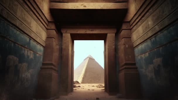 Inuti Pyramid Giza Egypten — Stockvideo