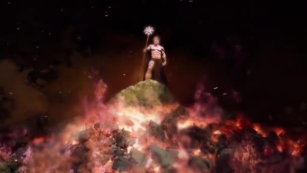 Prometheus God Van Het Vuur — Stockvideo