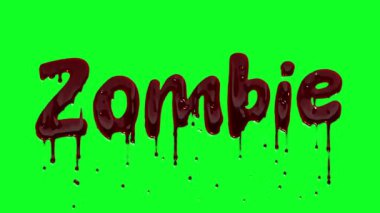 Yeşil Ekran 'da Kanlı Zombi Logosu Damlıyor