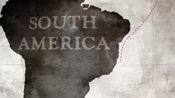 Macellan Dünya Haritası Gezisi — Stok video