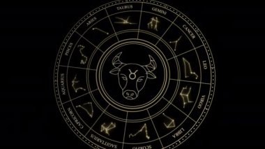 Yıldız Takımyıldızlı Zodyak Tekerleği Taurus İşareti