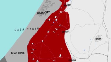 Kibbutz Kfar Aza 7 Ekim Haritası