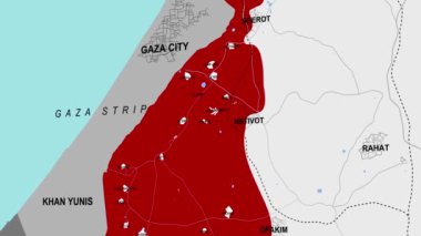 Kibbutz Re 'im 7 Ekim Haritası