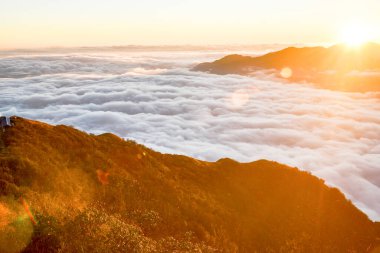 Dağlarda sisli bir sabah