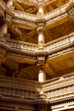 Hindistan 'da antik bir kuyu, Ahmedabad Gujarat, 16 Aralık 2016